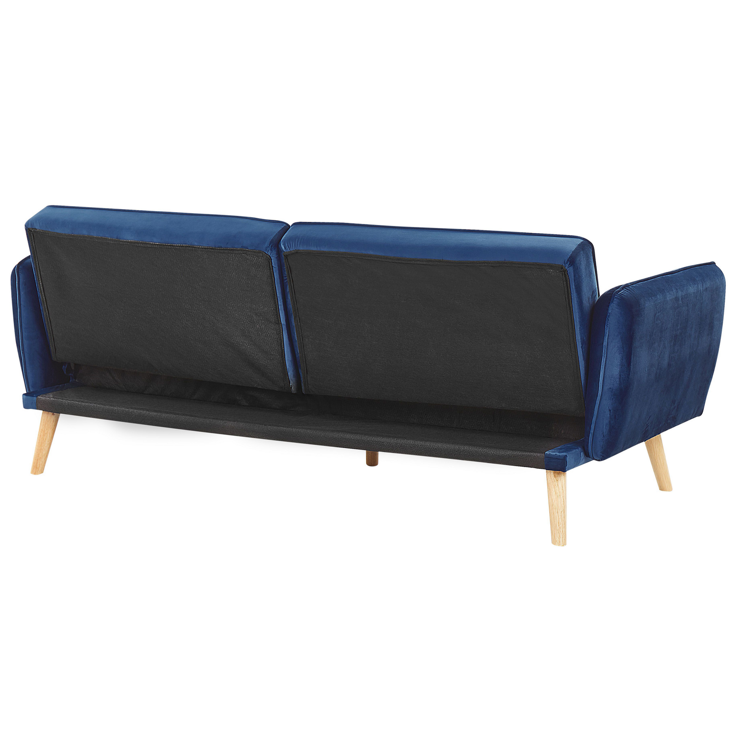 Schlafsofa Samtstoff Marineblau BARDU