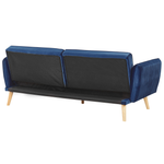 Schlafsofa Samtstoff Marineblau BARDU