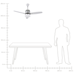 Deckenventilator mit Licht MLAVA mit Fernbedienung Silber