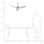 Deckenventilator mit Licht weiss TOPLICA