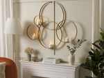 Wandkerzenhalter BURU Metall 80 cm Gold