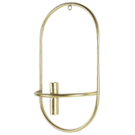 Wandkerzenhalter 2er Set CAVIANA Metall 38 cm Gold