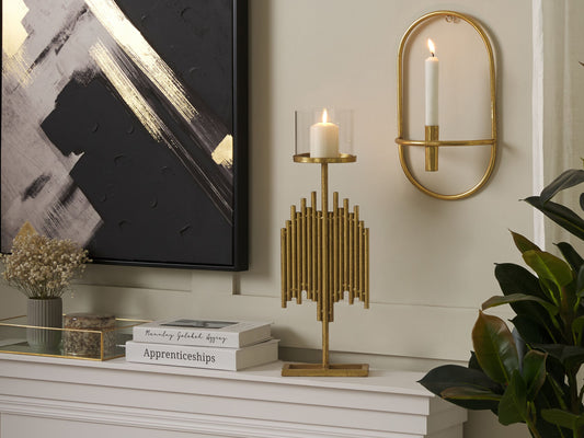 Kerzenständer NIAS Metall 53 cm Gold
