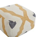 Pouf Wolle beige / gelb / grau 56 x 56 cm ZEUGMA