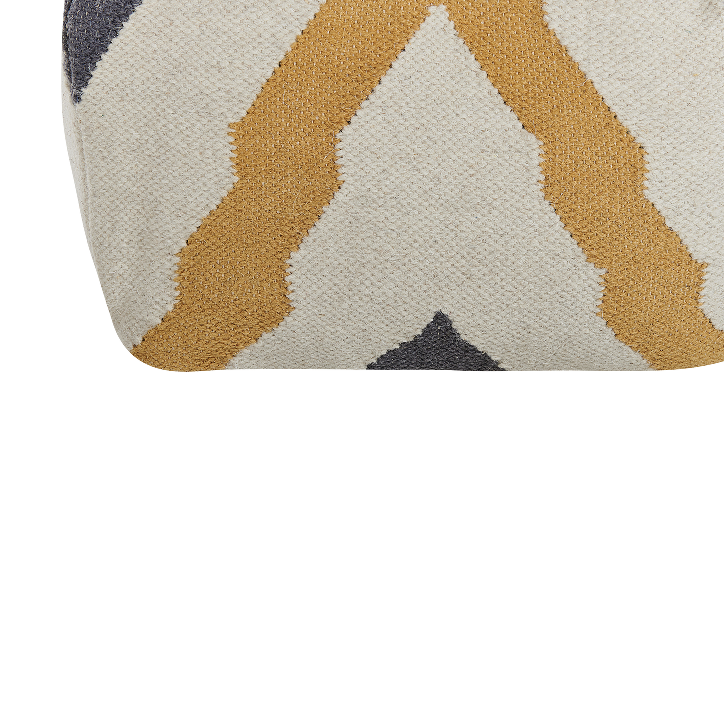 Pouf Wolle beige / gelb / grau 56 x 56 cm ZEUGMA