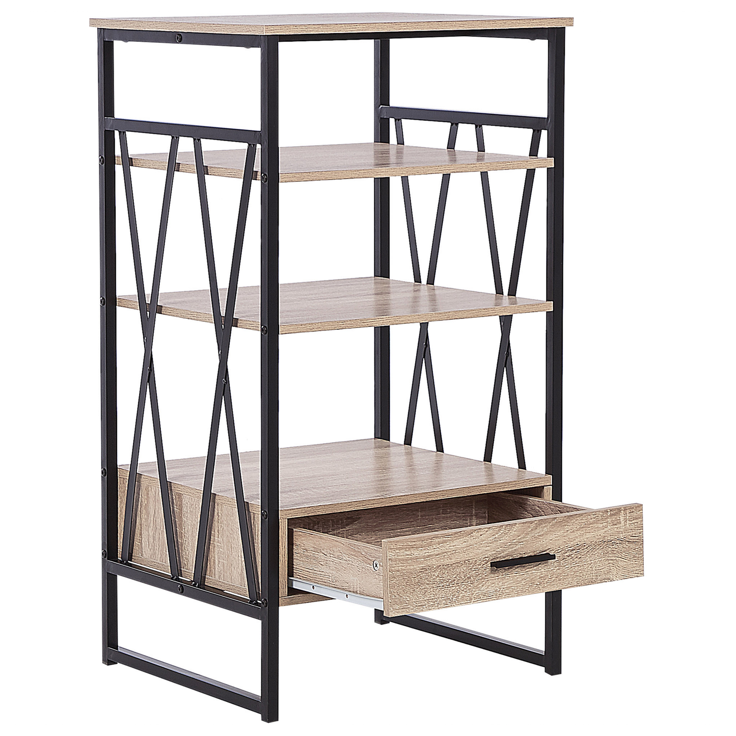 Bücherregal mit 3 Fächern KEENE 101 cm Hellbraun