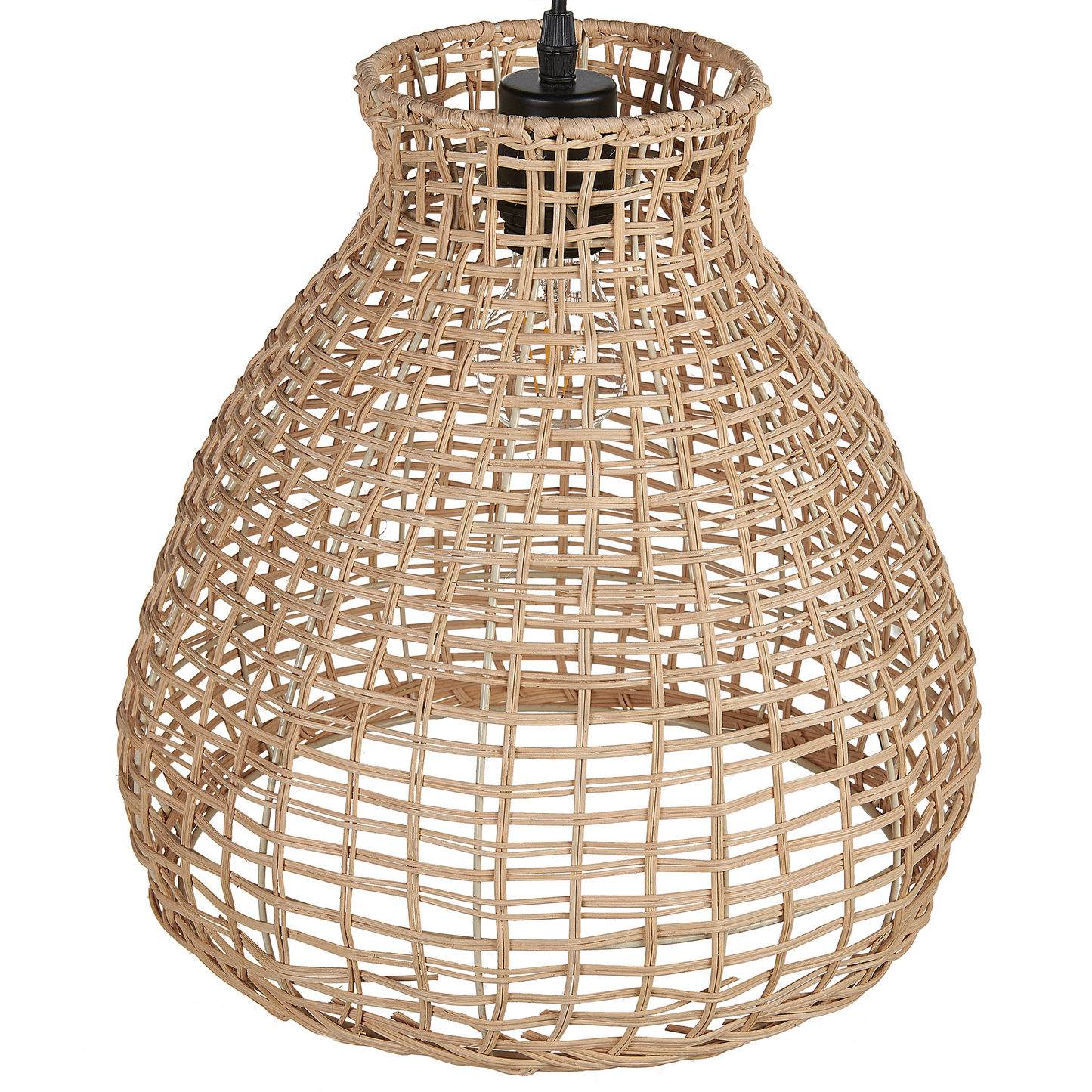 Hängelampe SAKENI Rattan Naturfarben