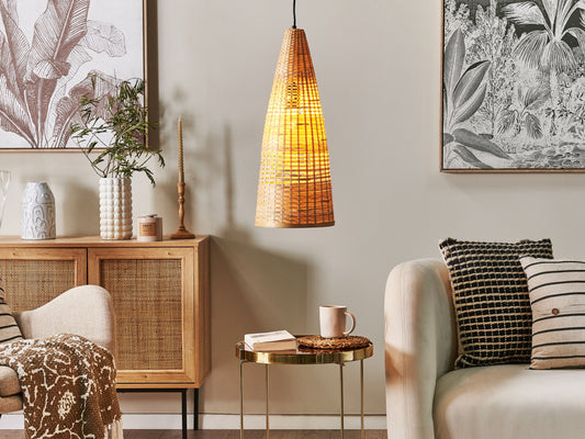 Hängelampe SUAM Bambusholz Naturfarben