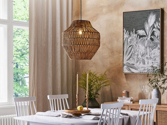 Hängelampe Papiergeflecht natürlich EWASO