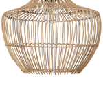 Hängelampe Rattan natürlich Glockenform MAZOWE