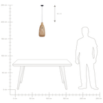 Hängelampe LWELA Bambusholz Naturfarben