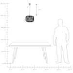 Hängelampe MACHEKE Bambusholz Schwarz