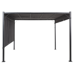 Pavillon LED PARGA Metall 310 cm 310 cm Dunkelgrau
