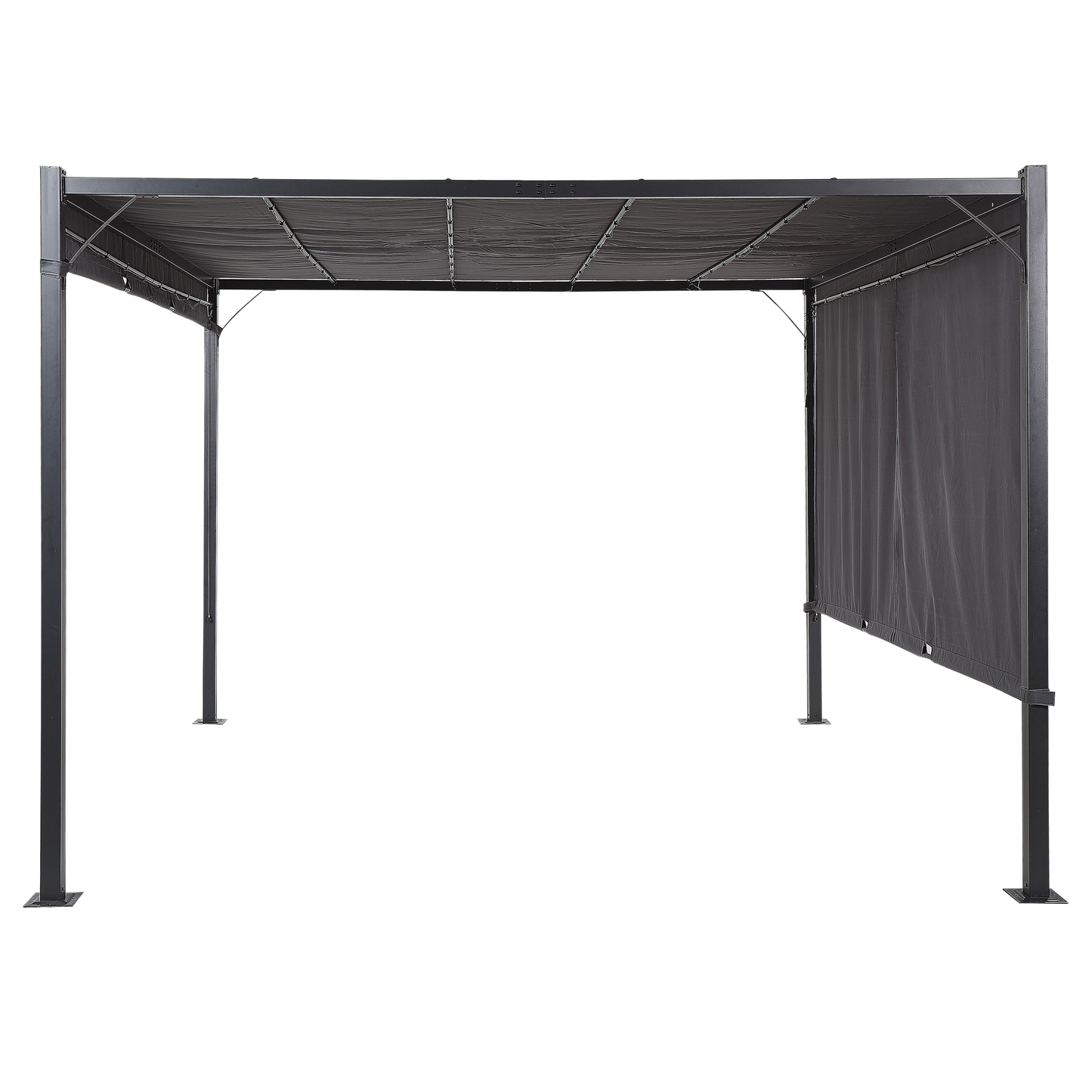 Pavillon LED PARGA Metall 310 cm 310 cm Dunkelgrau