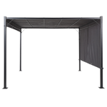 Pavillon LED PARGA Metall 310 cm 310 cm Dunkelgrau