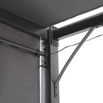 Pavillon LED PARGA Metall 310 cm 310 cm Dunkelgrau