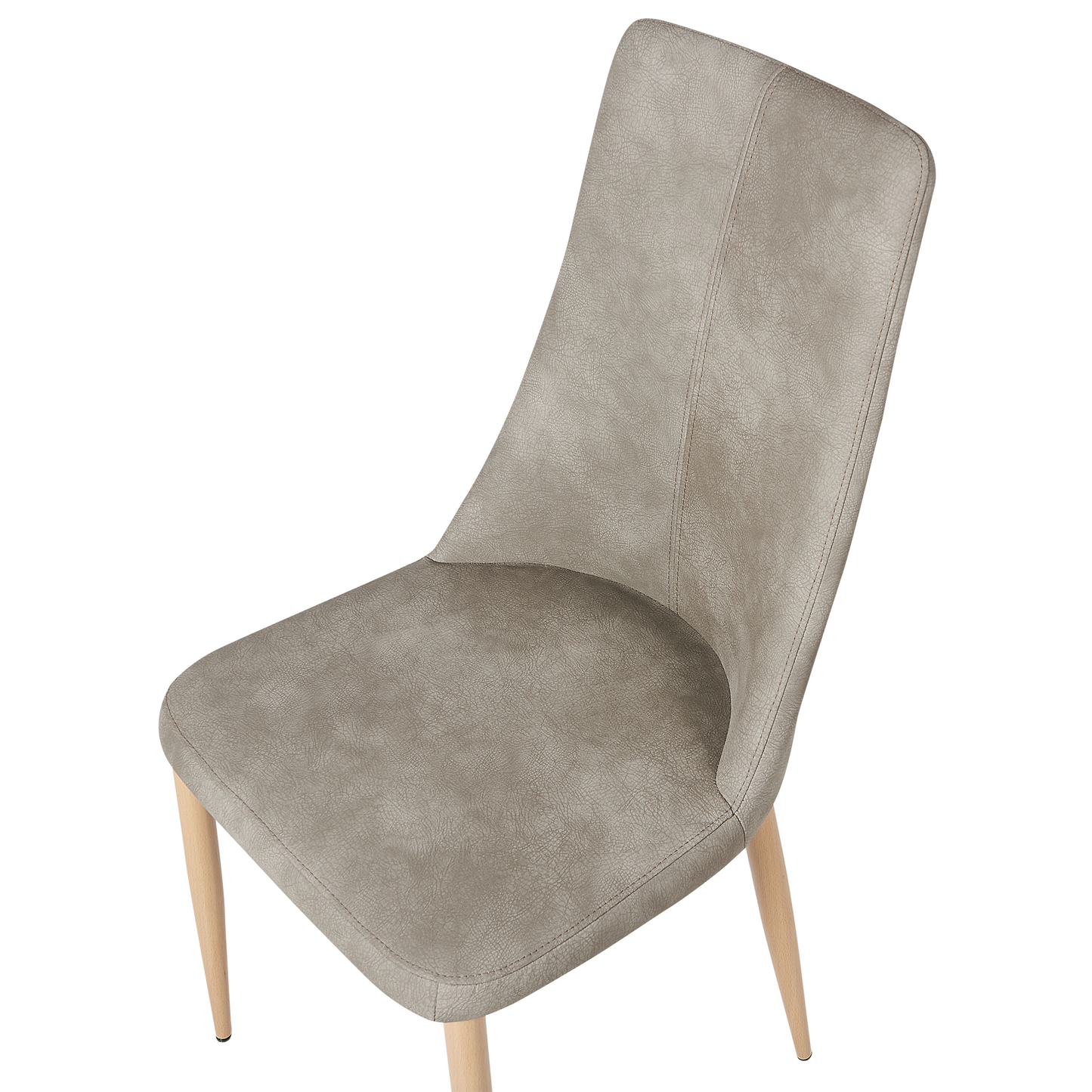 Esszimmerstuhl 2er Set CLAYTON Kunstleder Hellgrau