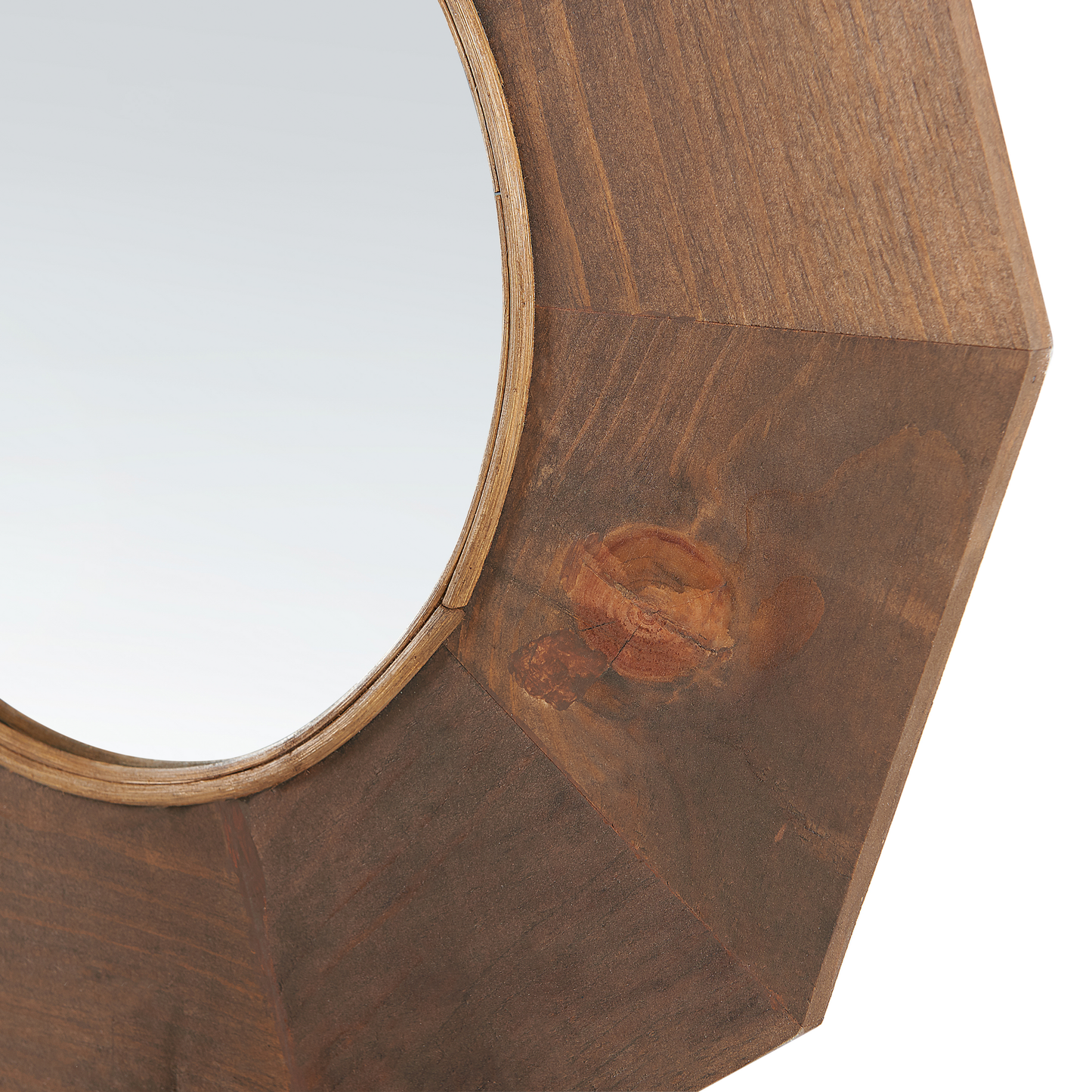 Wandspiegel ASEM 60 cm 60 cm Holz Braun