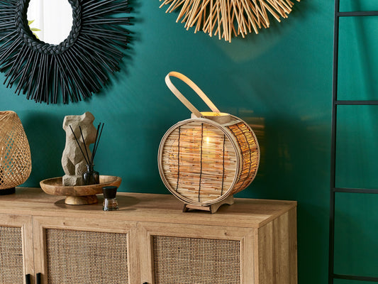 Laterne BISTAL Rattan 30 cm Naturfarben