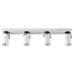 Strahler 4-flammig KLIP verstellbar Metall Weiss