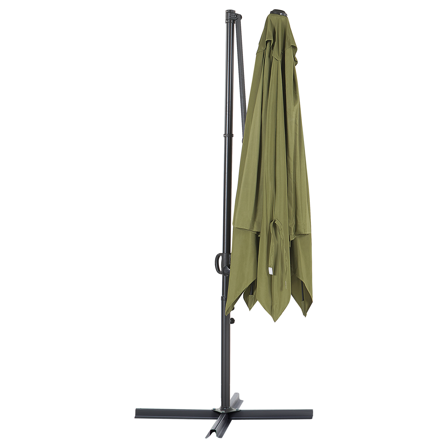 Ampelschirm 245 x 245 cm olivgrün / schwarz MONZA II