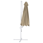 Ampelschirm ⌀ 295 cm taupe / weiss SAVONA II