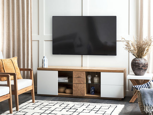TV-Möbel FARADA Braun / Weiss