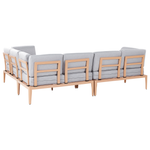 Garten Ecksofa mit Tisch 6-Sitzer RIMA III linksseitig modular Metall Grau
