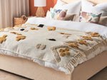 Kuscheldecke ADONI Baumwolle 130 x 180 cm Beige