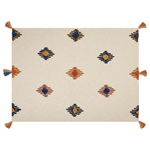 Kuscheldecke MUNGER Baumwolle 130 x 180 cm Beige