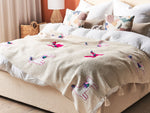 Kuscheldecke NANDYAL Baumwolle 130 x 180 cm Beige