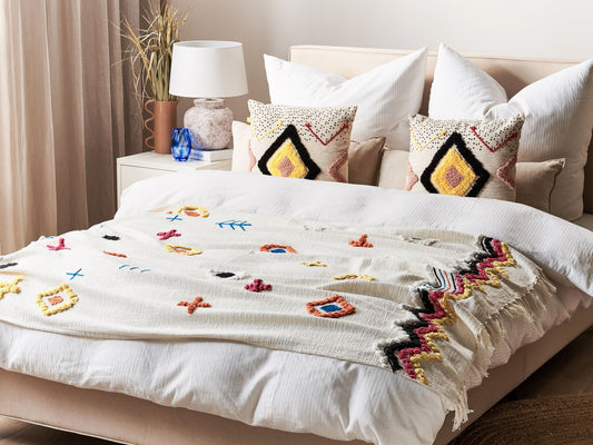 Kuscheldecke MORENA Baumwolle 130 x 180 cm Bunt