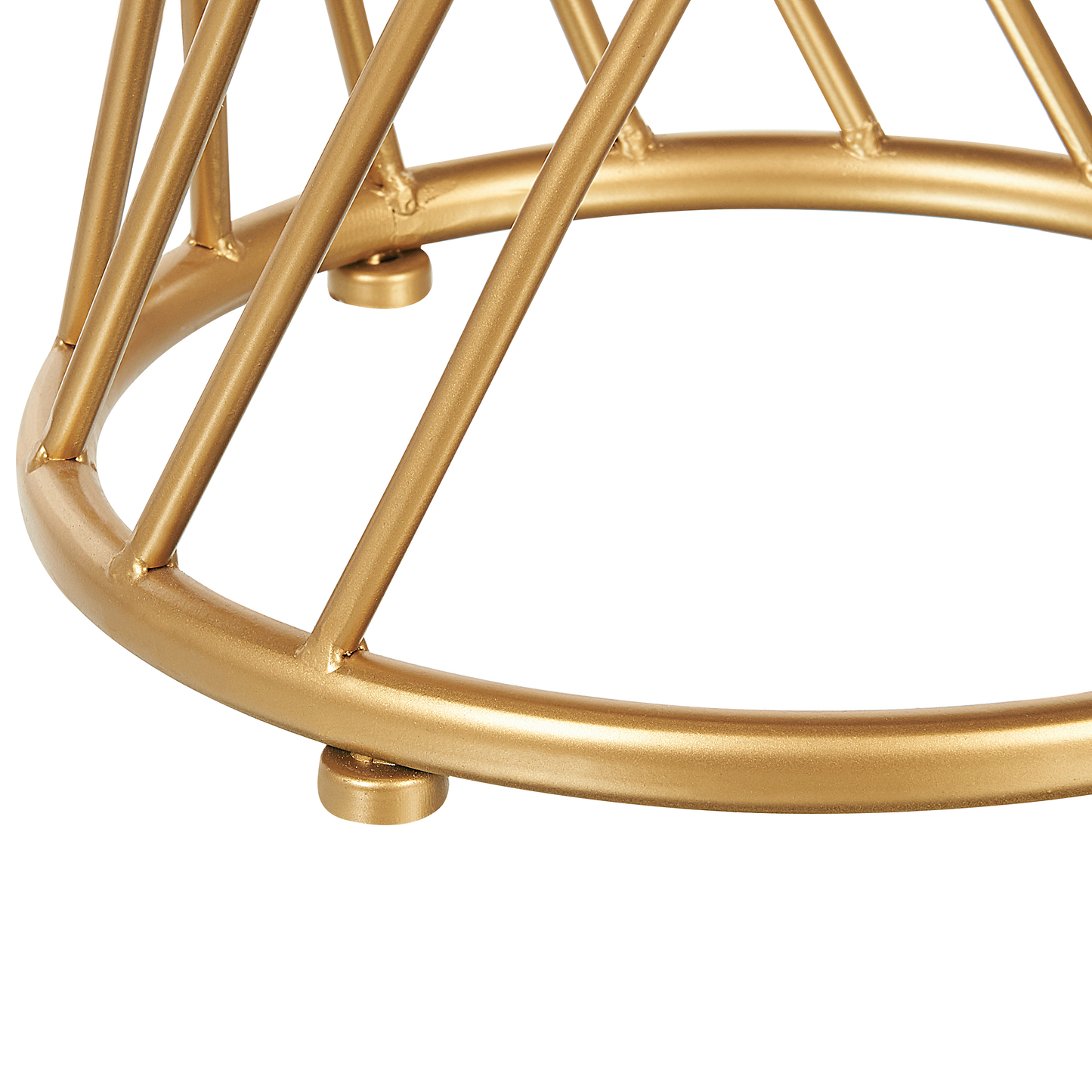 Couchtisch 2er Set Glas / Metall Spiegeleffekt gold rund TWIST