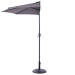 Halbrunder Sonnenschirm 270 cm GALATI Grau