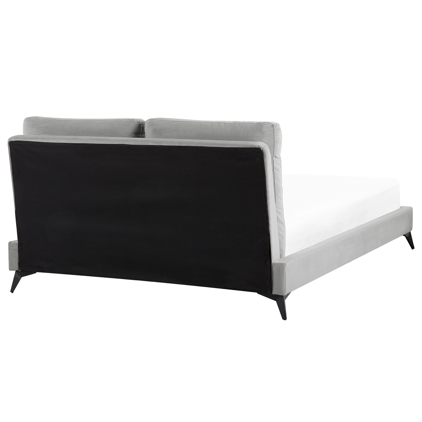 Bett mit Lattenrost Samtstoff MELLE 140 x 200 cm Grau