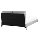 Bett mit Lattenrost Samtstoff MELLE 140 x 200 cm Grau