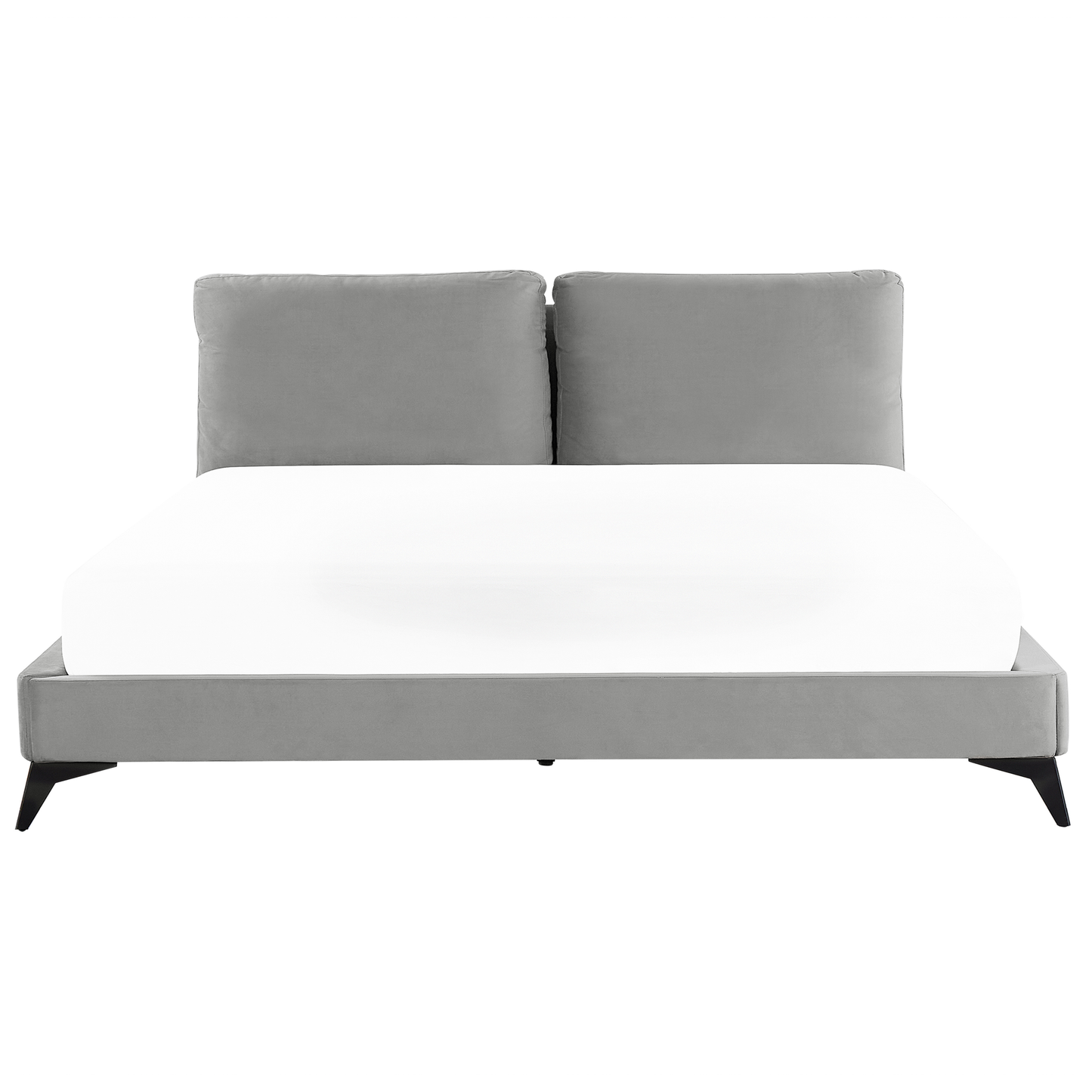 Bett mit Lattenrost Samtstoff MELLE 180 x 200 cm Grau
