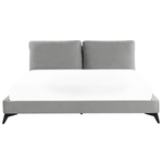 Bett mit Lattenrost Samtstoff MELLE 180 x 200 cm Grau