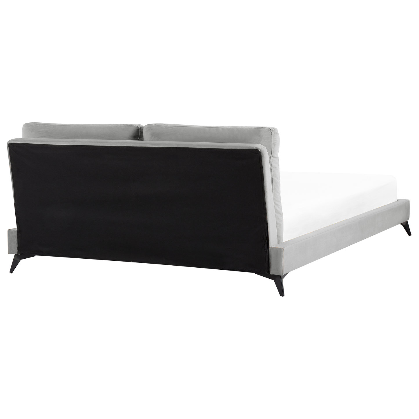Bett mit Lattenrost Samtstoff MELLE 180 x 200 cm Grau