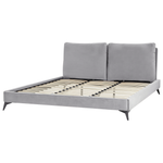 Bett mit Lattenrost Samtstoff MELLE 180 x 200 cm Grau