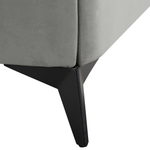 Bett mit Lattenrost Samtstoff MELLE 180 x 200 cm Grau