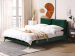 Bett mit Lattenrost Samtstoff MELLE 160 x 200 cm Smaragdgrün
