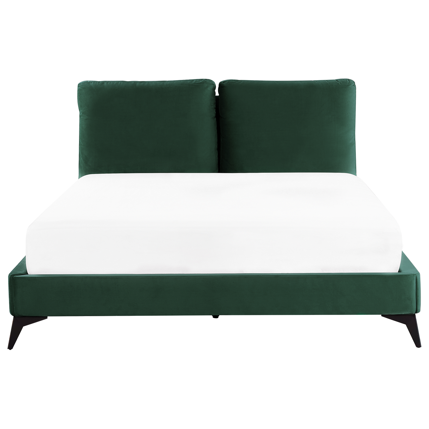Bett mit Lattenrost Samtstoff MELLE 160 x 200 cm Smaragdgrün