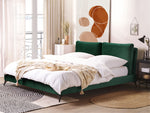 Bett mit Lattenrost Samtstoff MELLE 180 x 200 cm Smaragdgrün