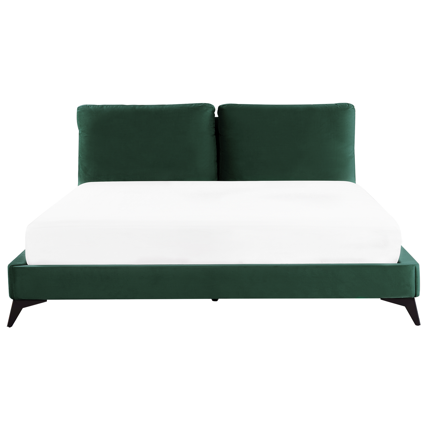 Bett mit Lattenrost Samtstoff MELLE 180 x 200 cm Smaragdgrün