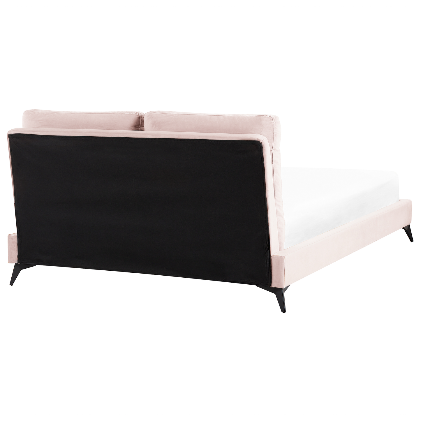 Bett mit Lattenrost Samtstoff MELLE 140 x 200 cm Pastellrosa