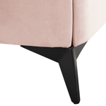 Bett mit Lattenrost Samtstoff MELLE 160 x 200 cm Pastellrosa