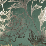 Dekokissen 2er Set DAFFODIL Samtstoff 45 x 45 cm Smaragdgrün Blumenmuster