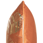 Dekokissen 2er Set SUNFLOWER Samtstoff 45 x 45 cm Orange Pflanzenmuster