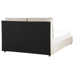 Bett mit Stauraum Samtstoff BATILLY 140 x 200 cm Hellbeige